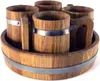 Set di 4 tazze in legno da 0,5L + vassoio Anteprima dell’immagine prodotto 1