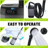 Instructions for operating a portable camping shower. Produktbild-Vorschau