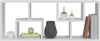 A white modular wall shelf unit displaying various decorative items. Anteprima dell’immagine prodotto