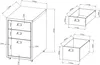 Technical drawing with dimensions of a roll container. Produktbild-Vorschau