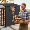 Siatka do przechowywania drewna opałowego, z dachem ze Podgląd zdjęcia produktu 8