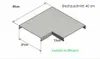 A diagram showing a metal corner piece with dimensions indicated. Produktbild-Vorschau