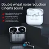 A product shot of two pairs of wireless earbuds and their charging cases, with marketing text highlighting features. Produktbild-Vorschau