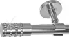 Edelstahl Look Gardinenstange 20mm Deckenträger 1-läufig Produktbild-Vorschau 1
