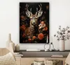MuchoWow® - Leinwandbilder - Hirsch - Tier - Blumen - Natur Produktbild-Vorschau 7