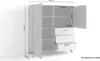 byLIVING Highboard BASTIAN / Eiche bianco, weiß / Griffe Produktbild-Vorschau 3