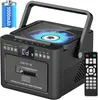 CD Player Tragbar, Boombox Kassettenspieler mit UKW Radio, Produktbild-Vorschau 1