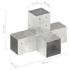 vidaXL Pfostenverbinder X-Form Verzinktes Metall 81 x 81 mm Produktbild-Vorschau 5