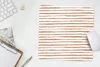 MuchoWow® Mauspad Mousepad Streifen - Weiß - Braun 30x30 cm Produktbild-Vorschau 5