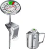 Two stainless steel thermometers, one attached to a measuring rod and another placed in a milk jug. Náhľad obrázku produktu