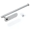 A stainless steel paper towel holder and its mounting hardware are displayed on a white background. Produktbild-Vorschau