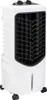 A white mobile air cooler with a black grille and controls, shown on a white background. Produktbild-Vorschau