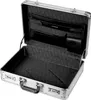 An open aluminum attaché case with a black interior. Anteprima dell’immagine prodotto
