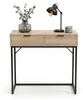 Tavolo consolle stile loft ELANO 2 cassetti 80 cm Rovere Anteprima dell’immagine prodotto 2