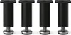 Four black furniture legs with adjustable silver feet are arranged in a row against a white background. Náhled obrázku produktu