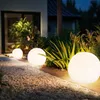 3er Set LED Solarkugel weiß, Erdspieß, DxH 10x38 cm Produktbild-Vorschau 5