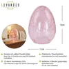 LED Osterei H16cm Rosa Glas Licht mit Timer Dekolampe Produktbild-Vorschau 2