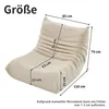 MODFU Fauteuil-lit relax avec dossier, canapé Lazy, meuble Voir les images du produit 6