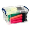 A clear plastic storage box filled with colorful highlighters. Náhled obrázku produktu