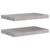 vidaXL Mensole sospese 2 pz. Grigio cemento 50x23x3,8 cm Anteprima dell’immagine prodotto 9