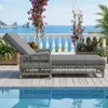 Merax 2er Outdoor-Liegen aus Rattan, Gartenmöbel mit 4-fach Produktbild-Vorschau 6