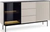 BETTSO Zweitürige Kommode Cashmere RITA Glasfront mit Produktbild-Vorschau 1