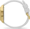 Side view of a digital watch with a gold-tone case and a white strap. Produktbild-Vorschau