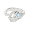 JuwelmaLux Ring 925 Sterling Silber mit Blautopas Produktbild-Vorschau 2