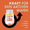 A product shot of a supplement bottle with marketing text and graphics. Produktbild-Vorschau