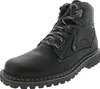 A black leather boot on a white background. Produktbild-Vorschau