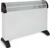 A white electric heater with black accents and feet, shown from a three-quarter angle against a white background. Náhľad obrázku produktu