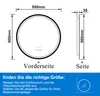 LED Badspiegel Rund 50cm mit Beschlagfrei Bluetooth Uhr 3 Produktbild-Vorschau 7