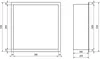 Mexen X-Wall-R zapuštěná police s límcem 30 x 30 cm, inox - Náhled obrázku produktu 9