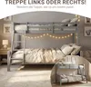 Homestyle4u Poschodová posteľ 90x200 a 140x200 podkrovná Náhľad obrázku produktu 3