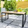Outsunny tavolo da giardino per 6 persone 160 x 80 cm Anteprima dell’immagine prodotto 9