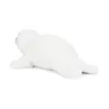 A white plush seal toy lying on its side against a white background. Produktbild-Vorschau