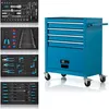 A collage of tool sets and a blue tool cart. Produktbild-Vorschau