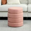 HOMCOM Pouf, poggiapiedi, pouf rotondo imbottito, Anteprima dell’immagine prodotto 7