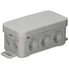 A gray electrical junction box with multiple entry points. Náhled obrázku produktu