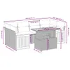 7-tlg. Garten-Sofagarnitur mit Kissen Grau Poly Rattan Produktbild-Vorschau 3