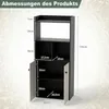 Regał COSTWAY z szafką z podwójnymi drzwiami, 3-poziomowy Podgląd zdjęcia produktu 3