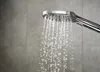 A close-up shot of a modern shower head with water spraying out. Anteprima dell’immagine prodotto