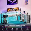 ZELURXX Biurko komputerowe w kształcie litery L z Podgląd zdjęcia produktu 6