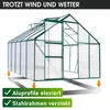 Szklarnia BRAST z aluminium i fundamentem | 310 x 250 x 205 Podgląd zdjęcia produktu 2