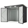Outsunny tuinhuis van staal, 2,7 m², tuinhuis met dubbele Productafbeelding-voorbeeld 1