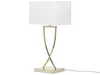 BELIANI Stolní lampa zlatá kovová 62 cm bílé látkové Náhled obrázku produktu 6