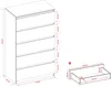 Komoda s 5 zásuvkami, matná čierna, 125 x 70 x 39 cm Náhľad obrázku produktu 4