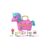 A toy unicorn piñata playset with various accessories laid out in front of it. Náhled obrázku produktu