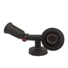 A black, two-headed outdoor light fixture with E27 sockets, mounted on a base. Produktbild-Vorschau