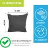 Pillows24 – Dekokissen 40x40 aus Cord | Weiches Zierkissen Produktbild-Vorschau 2